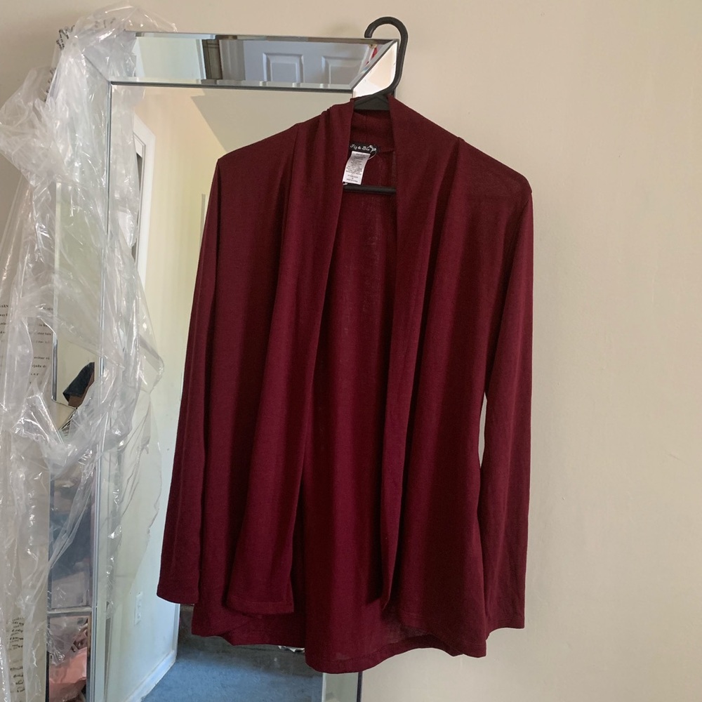 Burgundy cardigan